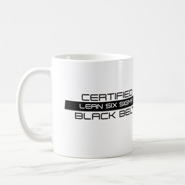 Certificado seis tazas de café de la correa negra (Izquierda)