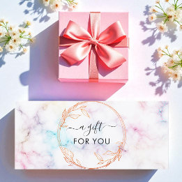 Certificado simple de regalo comercial de mármol b