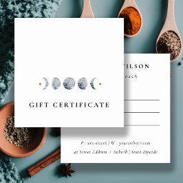 Certificado simple de regalo de la fase lunar cele