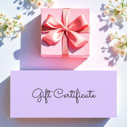 Certificado simple de regalo de negocios de bellez