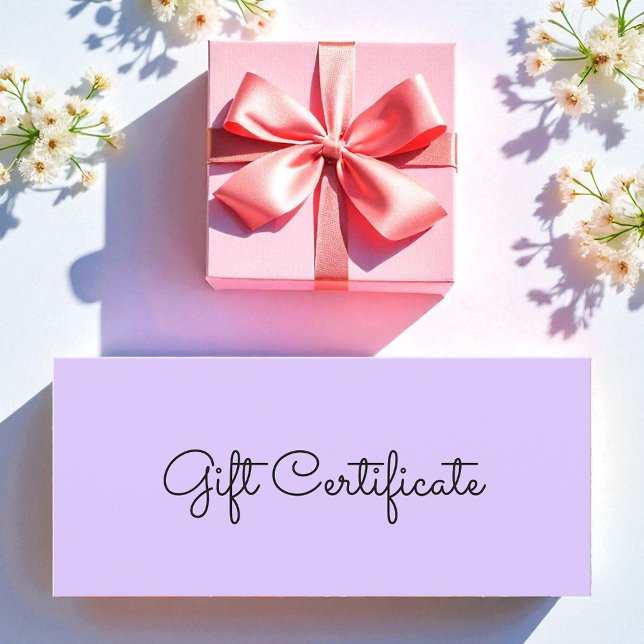 Certificado simple de regalo de negocios de bellez (Subido por el creador)