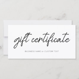 Certificado simple de regalo Minimalista para pequ