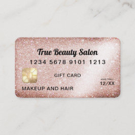 Certificado único de regalo de tarjeta de crédito