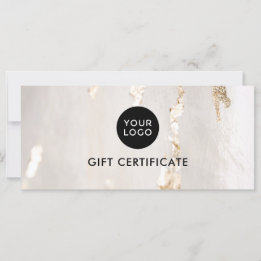 Certificado/Vale de Regalo de Hoja de Oro Moderno 