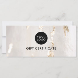 Certificado/Vale de Regalo de Hoja de Oro Moderno 