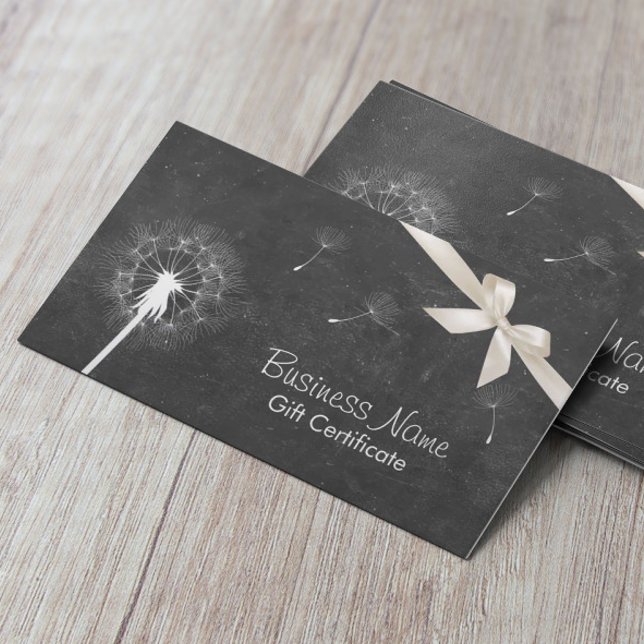 Certificados de regalo de Dandelion de Chalkboard  (Subido por el creador)