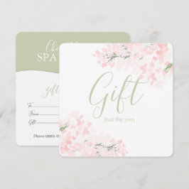 Certificados de regalo de flores rosadas