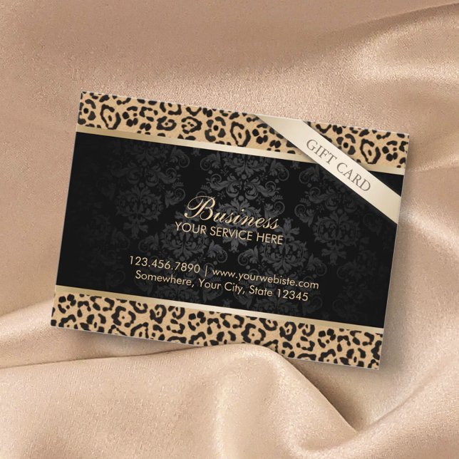 Certificados de regalo de lujo Leopard Print & Dam (Subido por el creador)