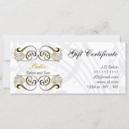 Certificados de regalo de Moda amarilla, negra y b