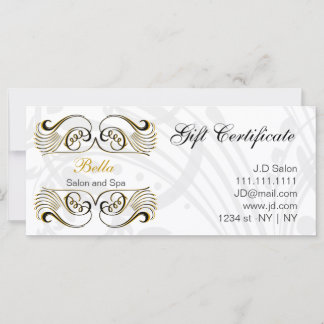 Certificados de regalo de Moda amarilla, negra y b