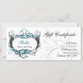 Certificados de regalo de Moda en blanco, negro y