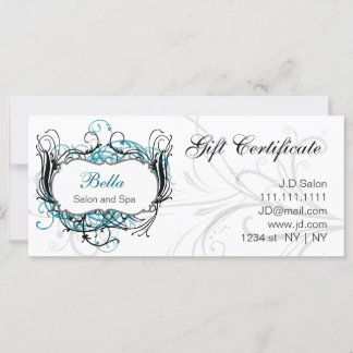 Certificados de regalo de Moda en blanco, negro y