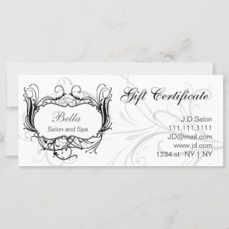 certificados de regalo de Moda en blanco y negro
