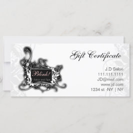 certificados de regalo de Moda en blanco y negro