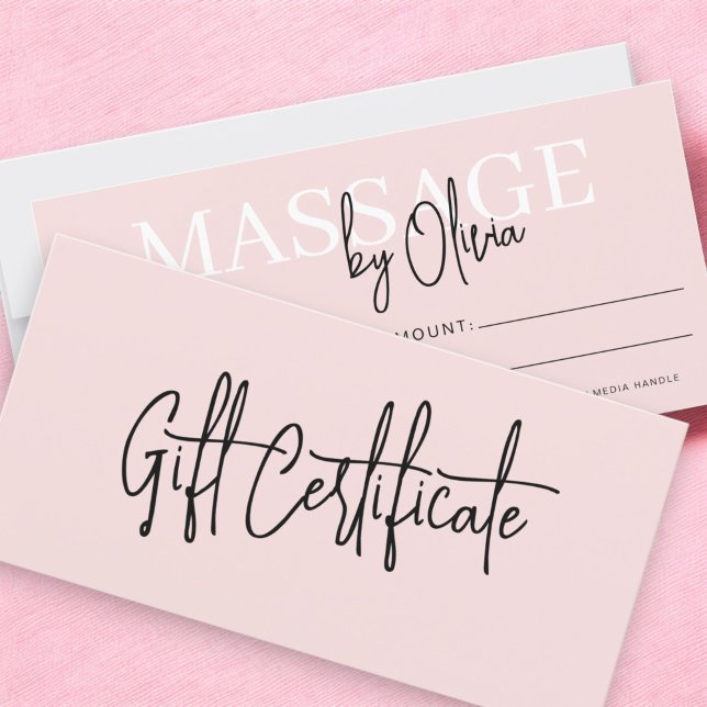 Certificados de regalo del spa de masaje rosa Rubo (Subido por el creador)