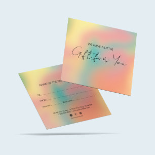 Certificados de regalo holográficos modernos y col