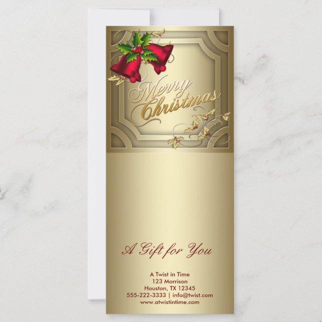 Certificados de regalo navideños para empresas (Anverso)