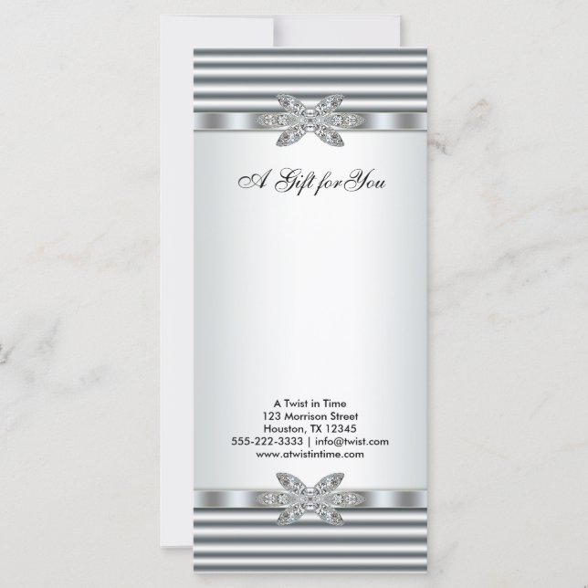 Certificados de regalo para empresas de diamantes  (Anverso)