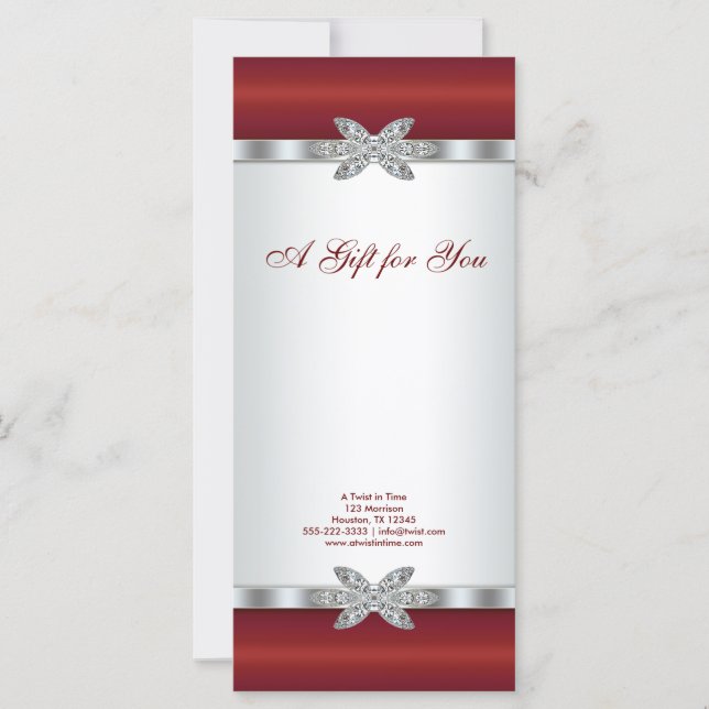 Certificados de regalo para empresas de diamantes  (Anverso)