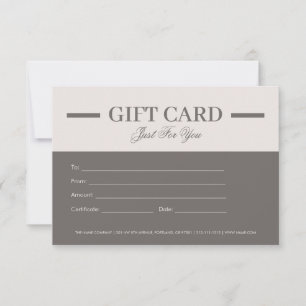 Certificados de regalo profesional Minimalista mod