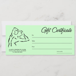 Certificados de regalo quiropráctico