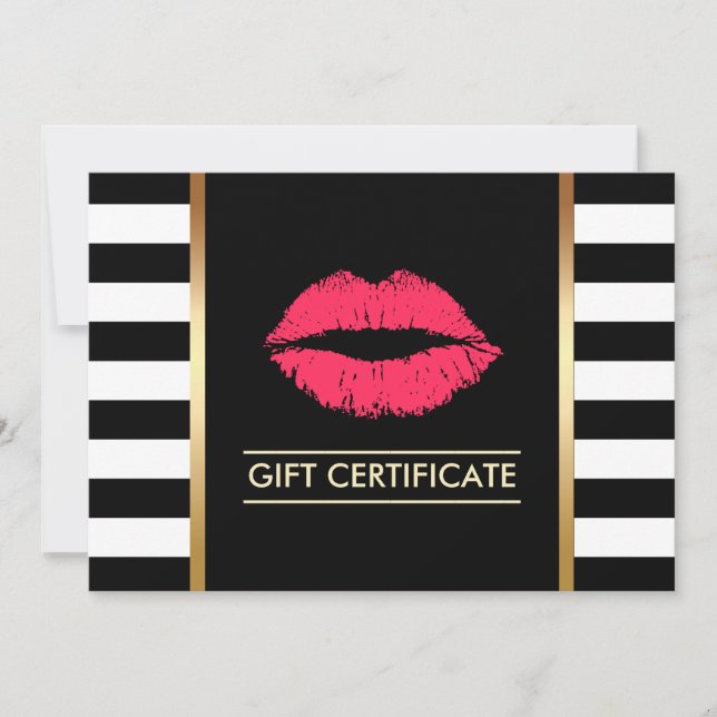 Certificados De Regalo | Red Lips Salón Moderno De (Anverso)