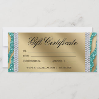 Certificados de regalo Salón de Tanning Jewelry Or