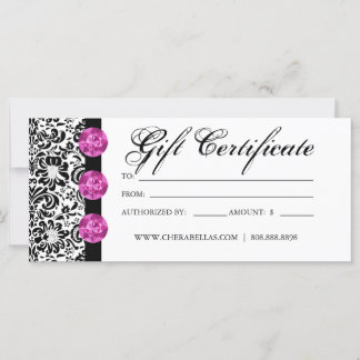 Certificados de regalo Salon Spa Joyería Dámpara R