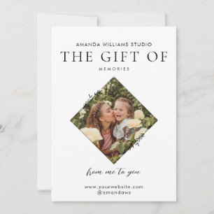 Certificados de tarjetas de regalo para fotógrafos