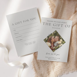 Certificados de tarjetas de regalo para fotógrafos