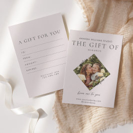 Certificados de tarjetas de regalo para fotógrafos