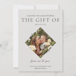 Certificados de tarjetas de regalo para fotógrafos