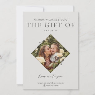 Certificados de tarjetas de regalo para fotógrafos