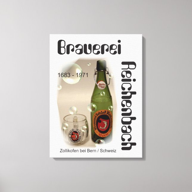 Cervecería Reichenbach Berna presión en lienzo de (Anverso)