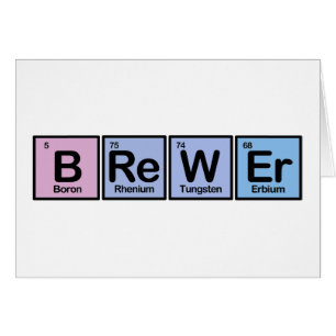 Cervecero hecho de elementos