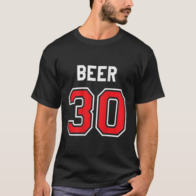 Cerveza 30 Atleta Uniforme Jersey Funny Gag Chiste (Anverso)