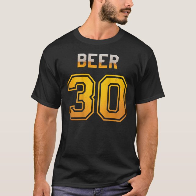 Cerveza 30 Uniforme de Jersey estilo béisbol (Anverso)