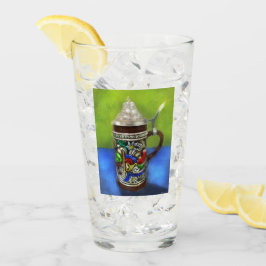 Cerveza alemana Stein con tapa de bisagra azul ver