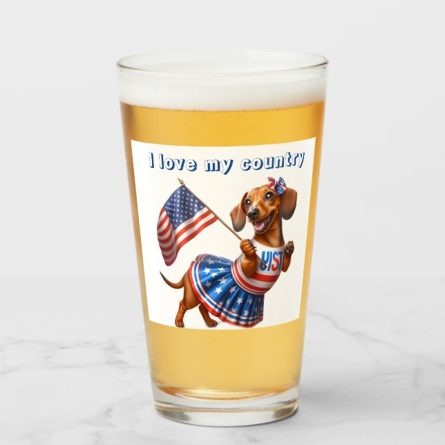 Cerveza animadora Patriótica Dachshund (Anverso (lleno))