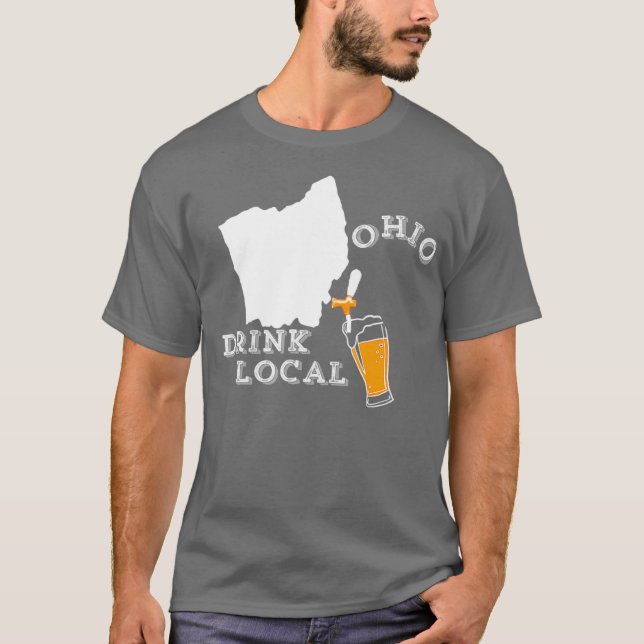 Cerveza artesanal local Ohio Bebe Camiseta local (Anverso)