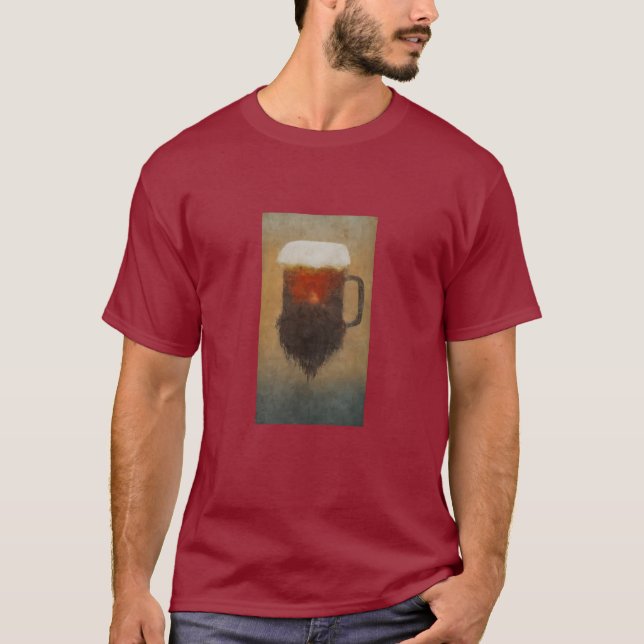 Cerveza barbuda Mug Camiseta Artística (Anverso)
