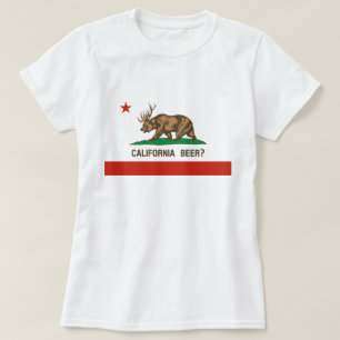 ¿Cerveza California? Camiseta de bandera estatal