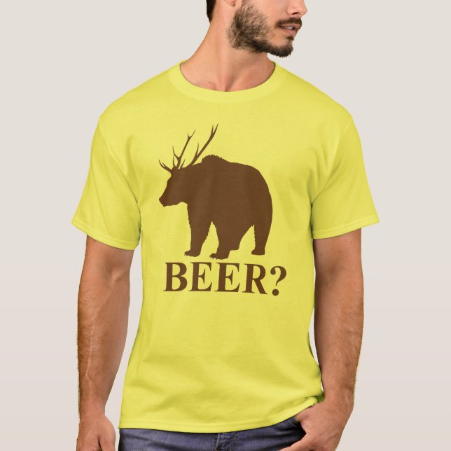 ¿CERVEZA? Camiseta del cazador de los ciervos de (Anverso)
