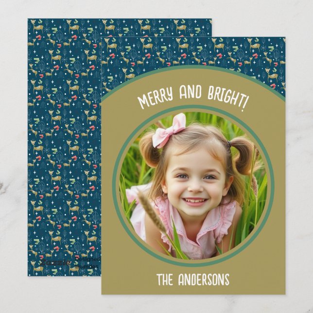 Cerveza con árboles de Navidad y copos de nieve (Anverso / Reverso)