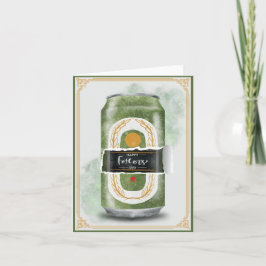 Cerveza con tarjeta del día del padre