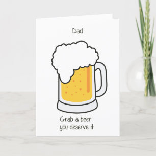 Cerveza con tarjeta del padre