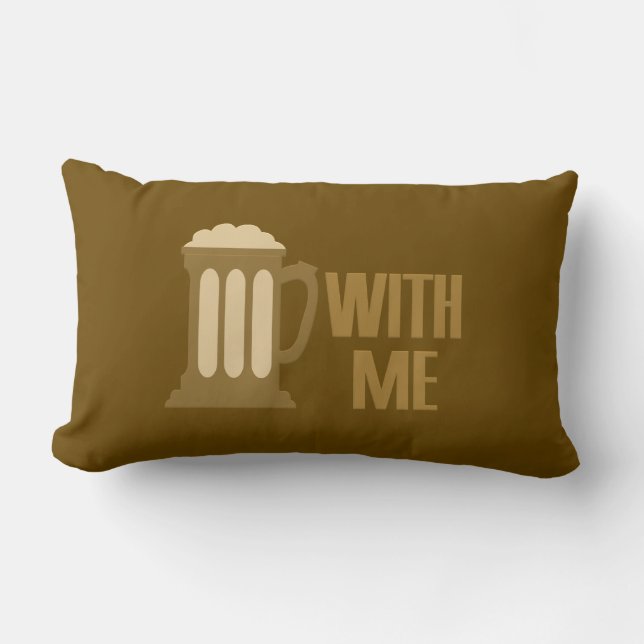 Cerveza conmigo personalizado lanzar almohada (Anverso)
