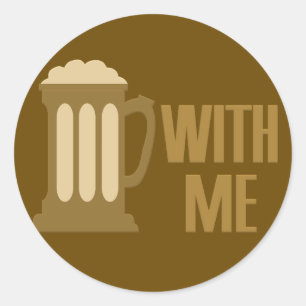 Cerveza conmigo personalizados pegatinas