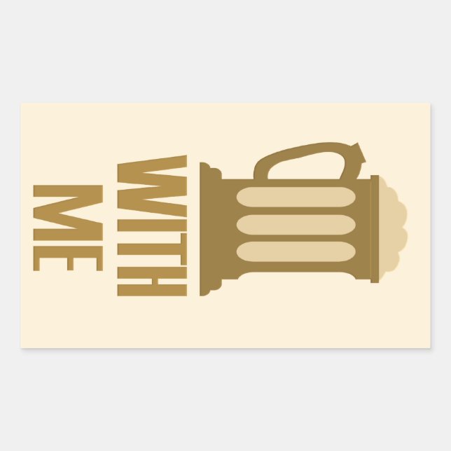 Cerveza conmigo personalizados pegatinas (Anverso)