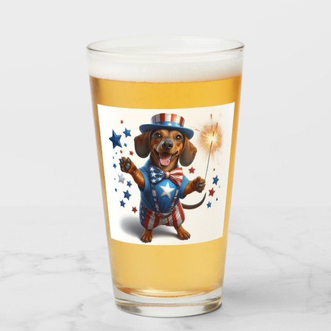 Cerveza Dachshund 4 de Julio  (Anverso (lleno))